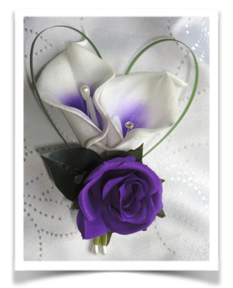 Real Touch Picasso Calla Lily Buttonhole